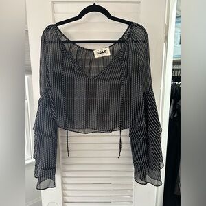 Stone Cold Fox Black and White Blouse